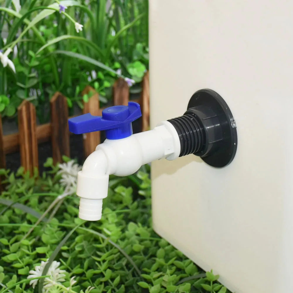 Hydravax IBC Tank Adapter Ventil | 16 mm Anschluss | Gewinde Wasserhahn Verbinder | Regentonne Schlauchadapter