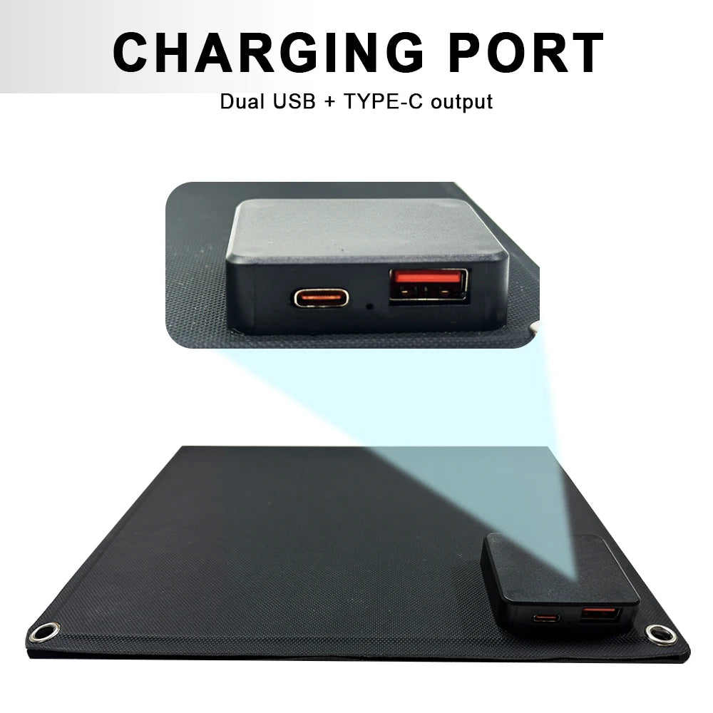 SolarVanta | Faltbares Solarladegerät 40W | Monokristallines Solarpanel | USB & USB-C | Für Camping und Outdoor