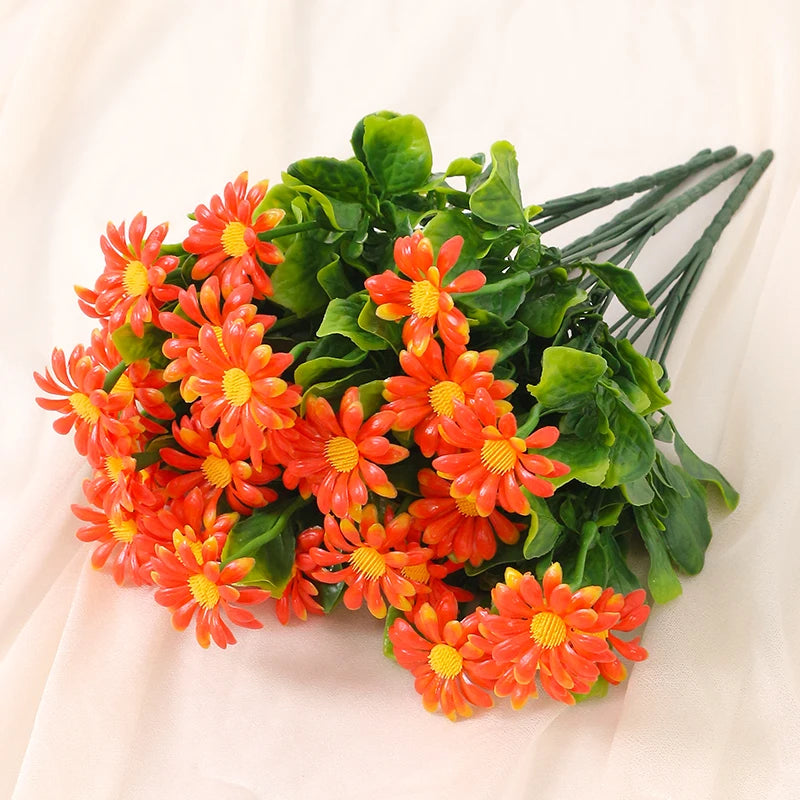 Florivida Künstliche Gänseblümchen | 33 cm | UV-beständig | Dekoblumen für Zuhause & Hochzeit
