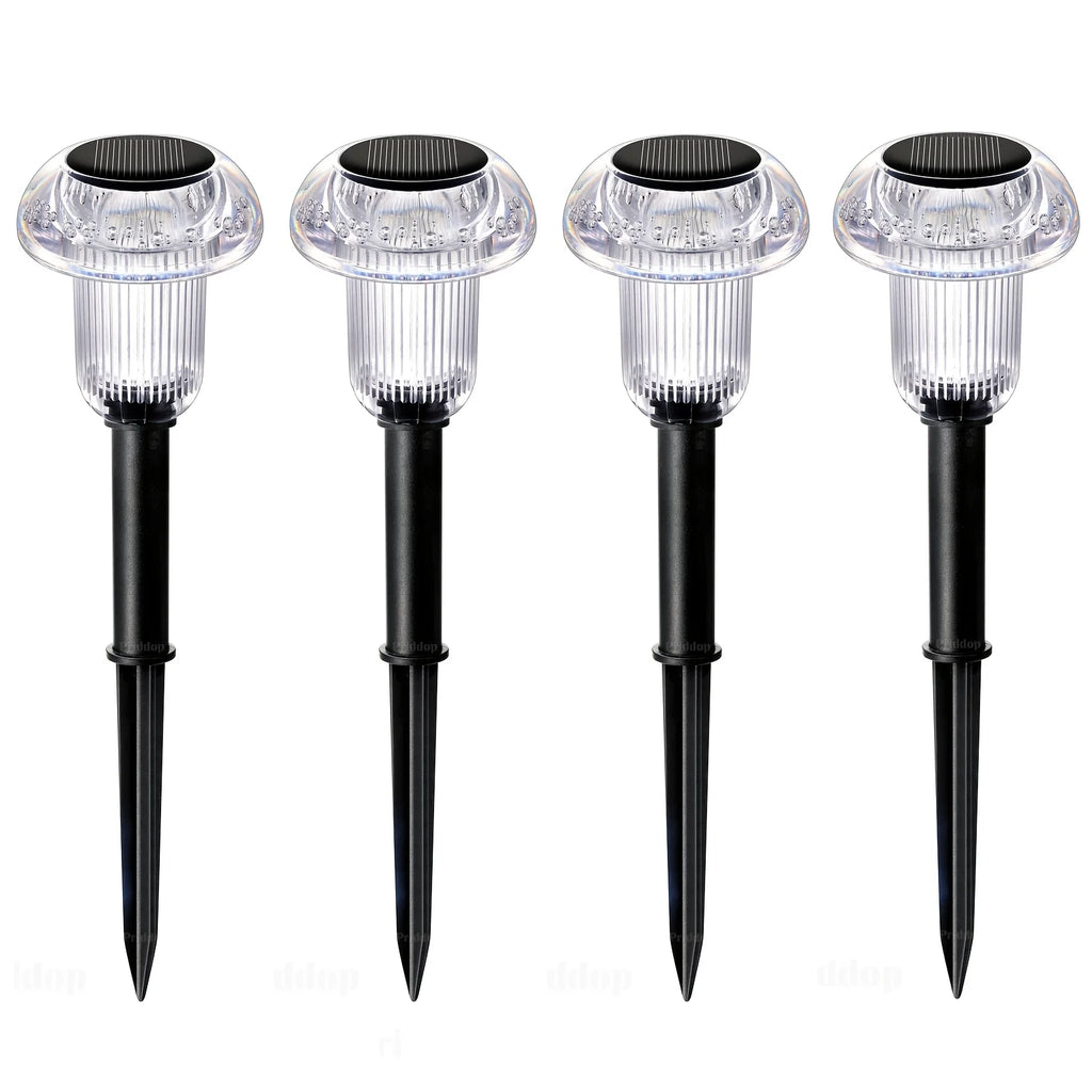 Glowmira | Solar-Pilzleuchten 4er-Set | Farbwechselnde LED Gartenbeleuchtung | Wetterfeste Wegleuchten