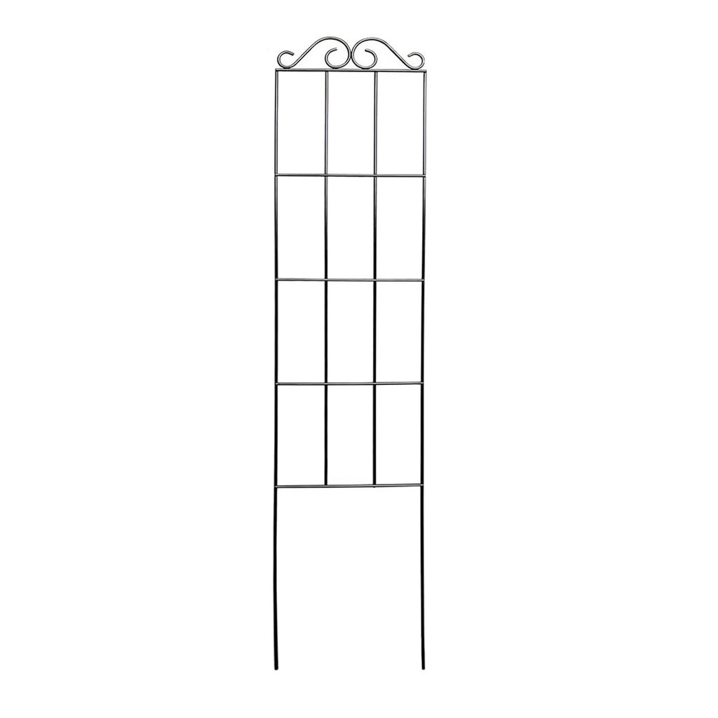 Floravine | Pflanzenrankhilfe aus Metall | Schwarzes Eisendraht-Spalier | Für Kletterpflanzen & Zimmerpflanzen | 50 x 15 cm
