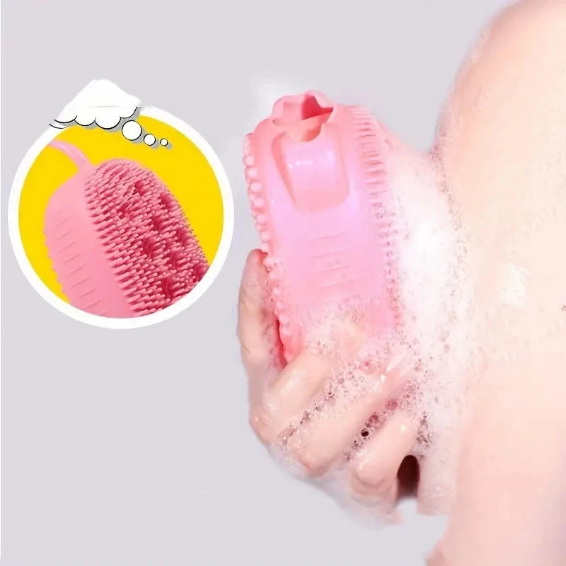 Purivana Silikon-Duschbürste Doppelseitig | Peeling & Massage | Weiche Hautpflege | Für Körperreinigung