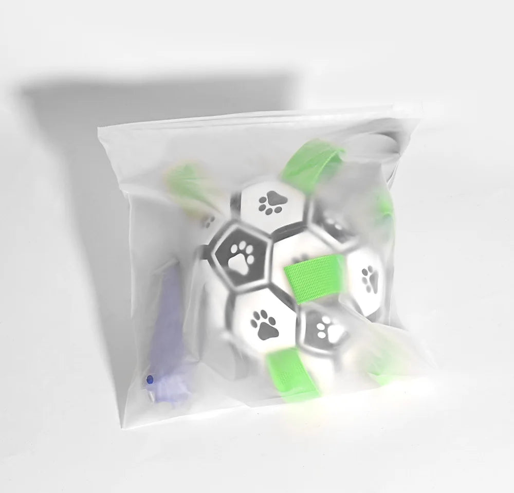 PawBall Pro Hunde Fußball Spielzeug | Interaktiver Trainingsball mit Zugschlaufen | Für große Hunde | Outdoor Apport & Training | PawBall Pro