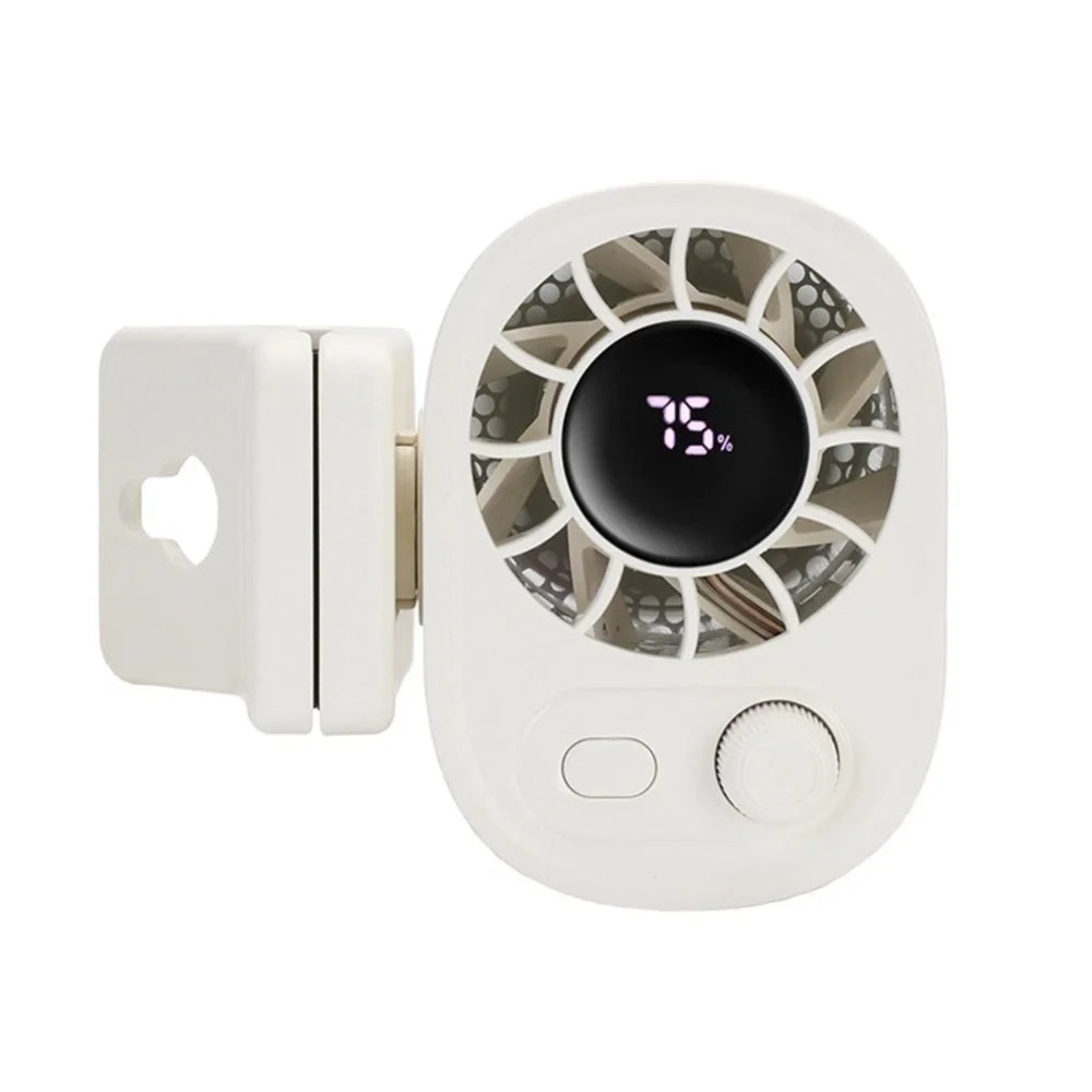 Breezico Mini Clip-Ventilator | Tragbar & Wiederaufladbar | 6,2 x 4,5 x 6,3 cm | 100-Stufen
