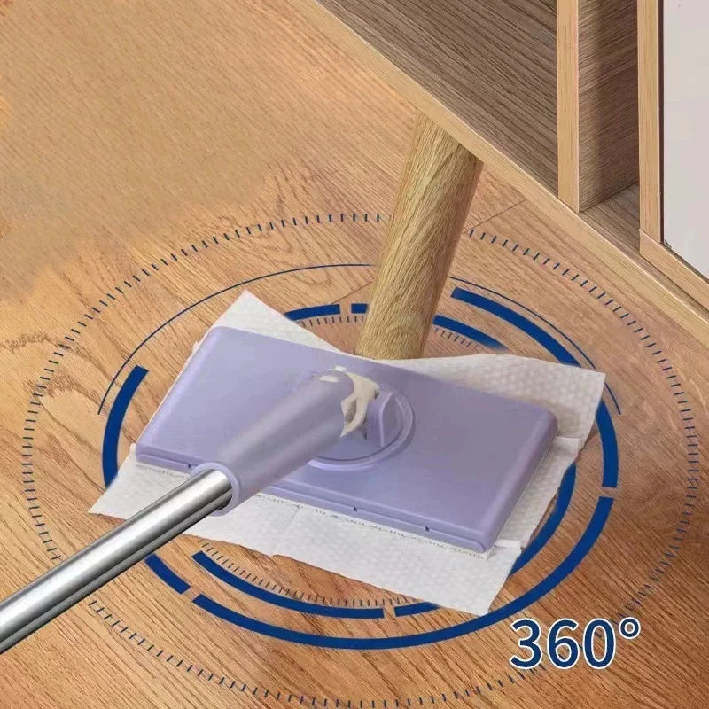 FlexiWisch | Mini-Wischmopp | 360° Drehkopf | Automatischer Papierhandtuchhalter | Boden- & Fensterreinigung