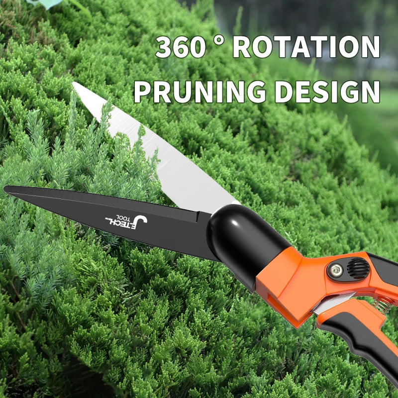 ARBOVENTO Gartenschere 360° Rotation | SK5 Stahlklinge | Ergonomischer Griff | Präzisionsschnitt
