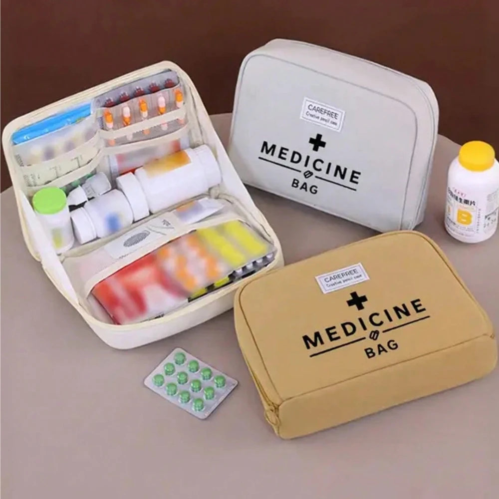 MediMaus Medikamententasche Organizer | Reise Erste-Hilfe Tasche | Pillen & Medikamente Aufbewahrung | Tragbar | Für Haushalt & Outdoor