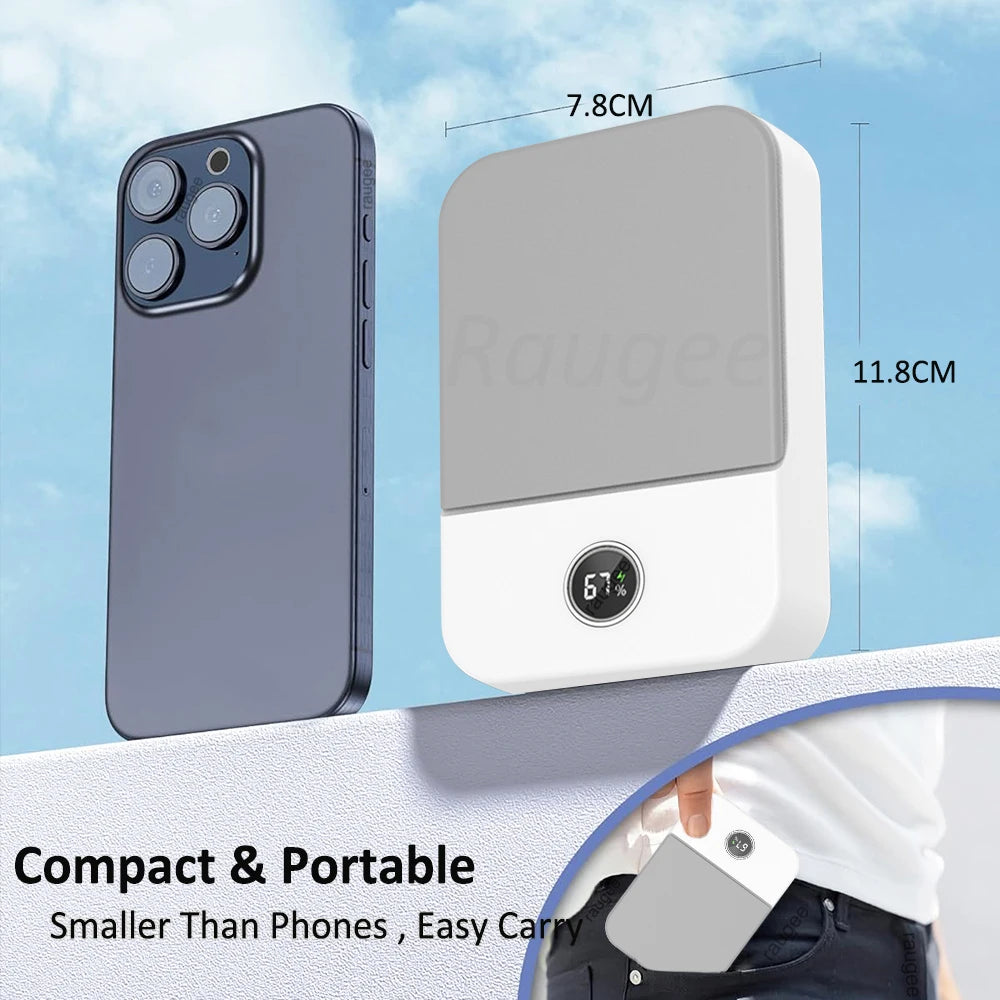 Coolvento Mini Ventilator | Taillenclip & Halsventilator | 2000 mAh Akku | 3 Stufen USB-C
