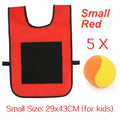 Velcoro Dodgeball Weste Set | Klett Zielweste mit Softbällen | 39 x 53 cm Outdoor Wurfspiel
