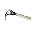 Grünvaro Handrechen 5 Zinken | Gartenkultivator & Mini-Hacke | Carbonstahl | Holzgriff | 38 × 21 × 8,5 cm