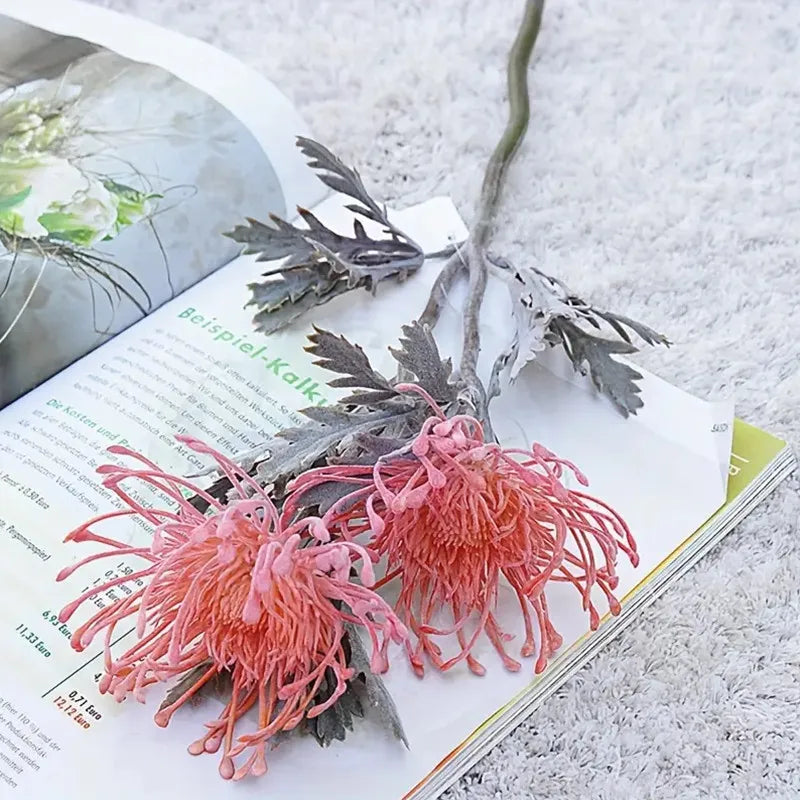 Floravienne Künstliche Chrysantheme 38 cm | große Blüte 10 cm | realistische Deko Blume
