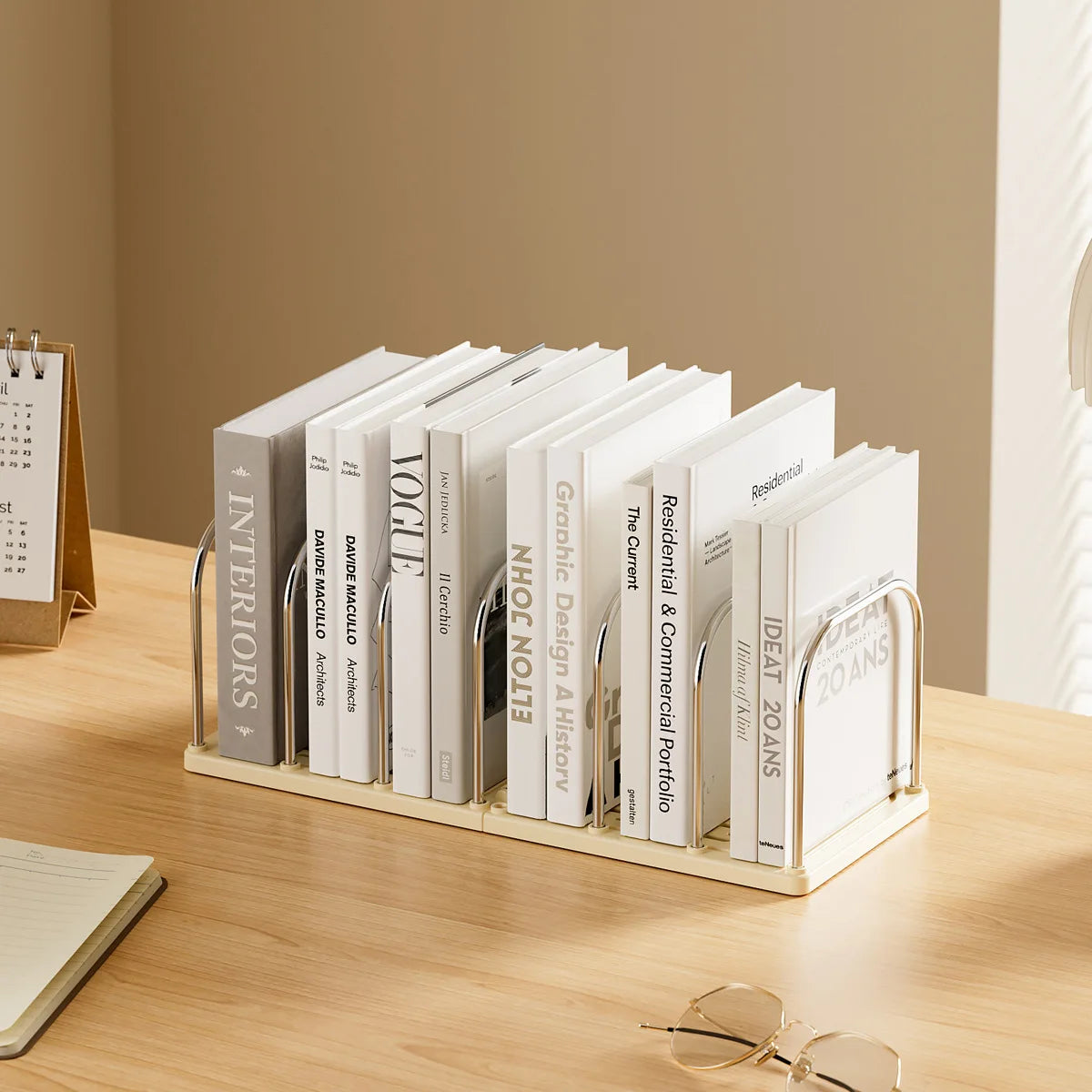 DeskMate Pro Moderner Büro-Organizer | Vertikaler Ablagehalter für Dateien & Bücher | Minimalistisches Design | Kunststoff