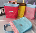 Meshiva | Damen Mesh-Shopper Tasche | Faltbare Strandtasche mit Kosmetiktasche in Leuchtenden Sommerfarben
