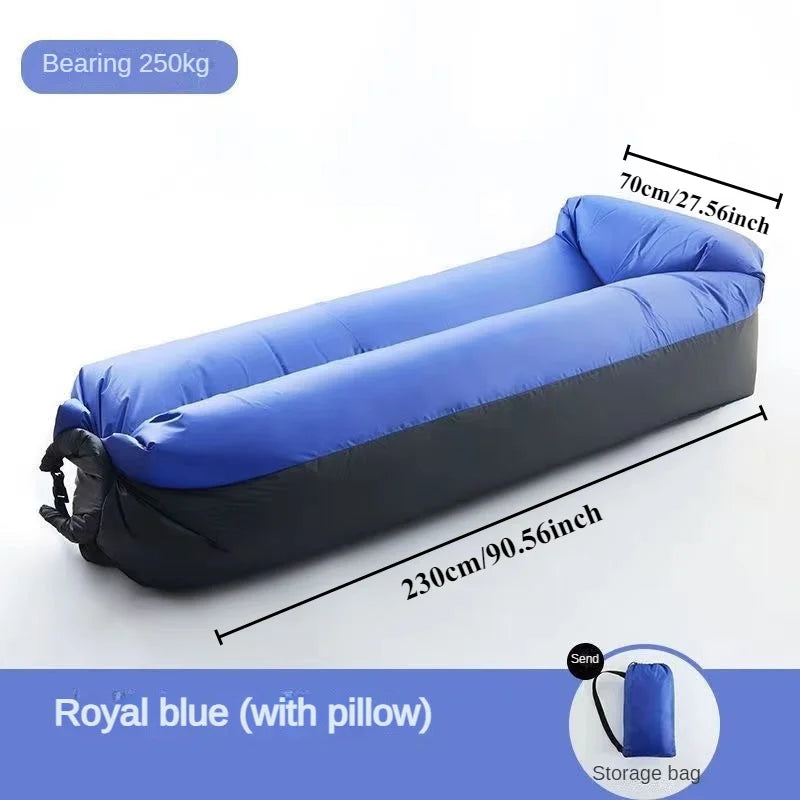Airvana Inflatable Sofa Outdoor | Portable Air Couch for Camping & Beach | With Headrest & 30h Durability