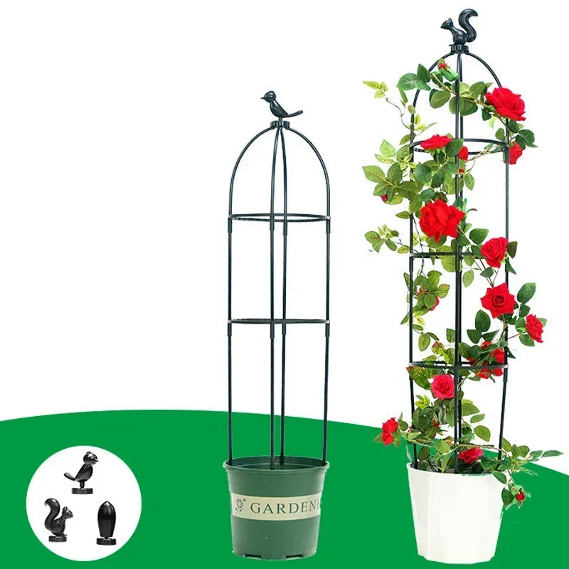 Growliva Pflanzen Rankhilfe Set | Kletterhilfe für Topfpflanzen | Stabiles Rankgitter | Fiberglas | Garten & Balkon