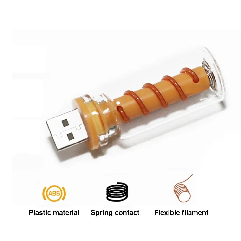 Glowora | USB LED Dekolampe | Spiralfilament | Touch-Dimmung | 5V Retro-Licht | Nachtlicht & Campinglampe