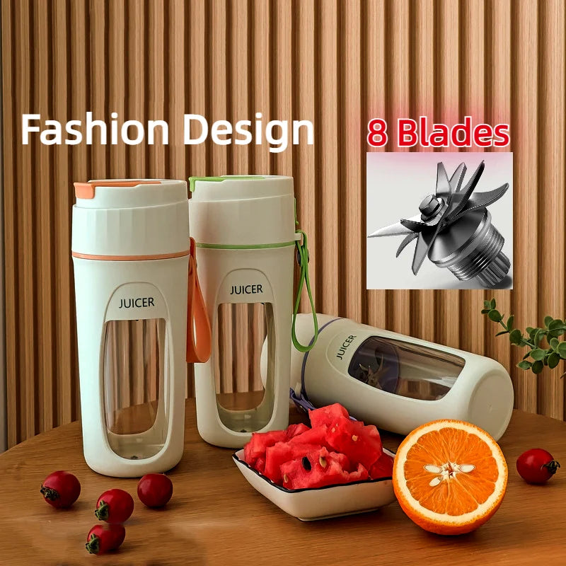 VitaBlend | Tragbarer Mini Mixer 3000 mAh | USB Smoothie-Maker mit 8 Edelstahlklingen | Tritan Mixbecher