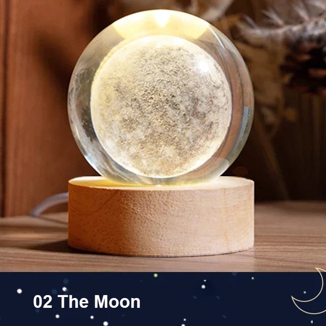 Astranova Galaxy Night Light | LED Crystal Ball with Milky Way Design | Warm White Light | Creative Gift for Kids & Adults