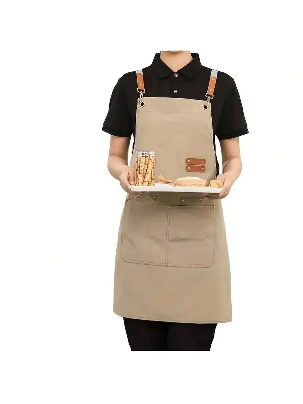 BRAVENTO Kochschürze Unisex | Cross-Back Design | Wasserdicht | Verstellbare Träger | Große Taschen