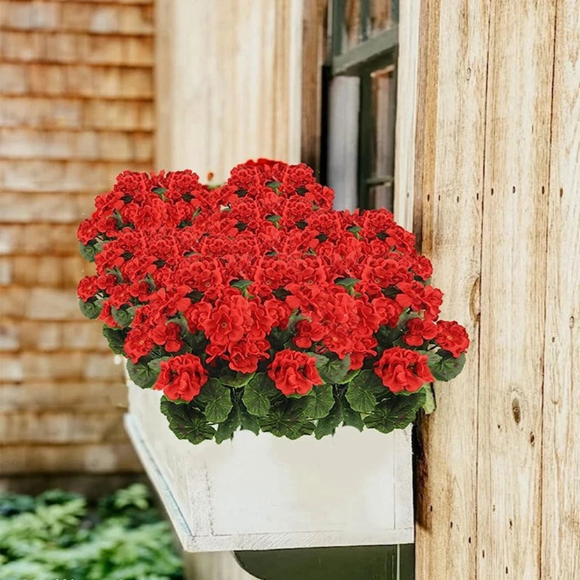 FloraCharm Künstliche Begonie Blume | Dekoration für Hochzeit & Zuhause | Bonsai, Fensterbank, DIY Basteln