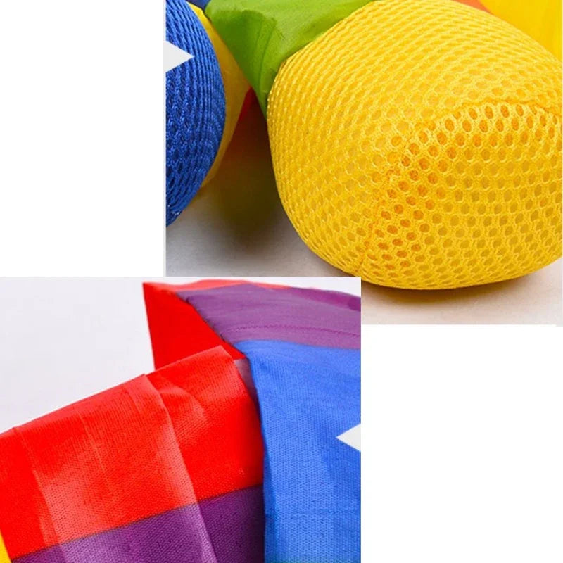 ColorBounce Regenbogen-Schwanzball | Weicher Stoffball 8 cm | Eco-Friendly Sandbag für Kinder & Sensorisches Training