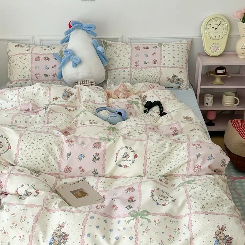 DreamLux Duvet Cover | 100% Cotton | Elegant Floral Design | Breathable & Durable