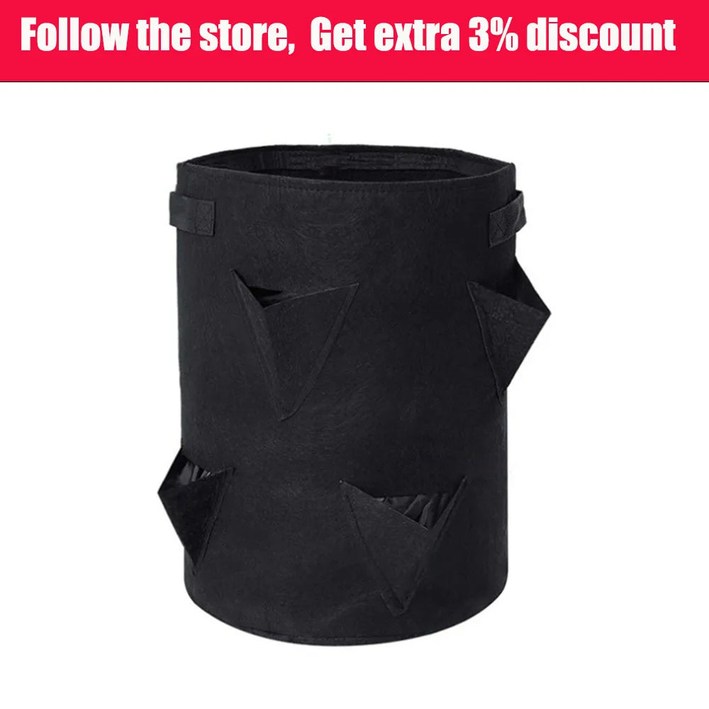 BerryGrow Erdbeer Pflanzsack | Atmungsaktiver Grow Bag | 5/7/10 Gal (20–45 × 25–35 cm) | Balkon & Garten Pflanzenbehälter