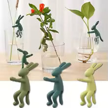 GreenHug Pflanzen Stecklingshalter Hase | Stängelstütze für Vase | 7 cm