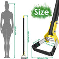 GartenVanta Gartenhacke | Dreieckiger Unkrautstecher | Edelstahl | Ergonomischer Langstiel 120–160 cm | Stirrup Ziehhacke
