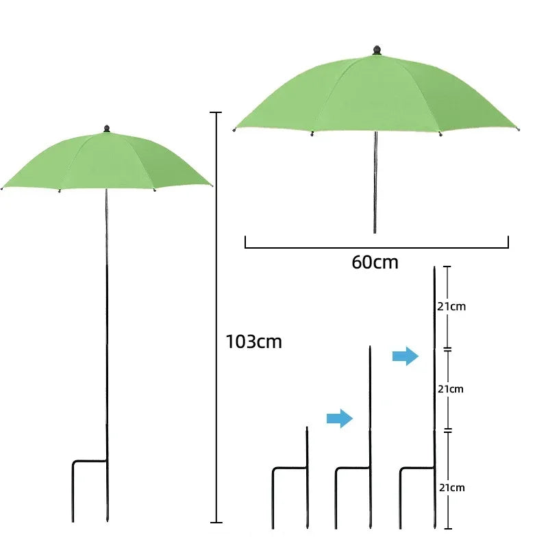 Florashade Pflanzen Sonnenschirm | Verstellbarer Pflanzenschutz | UV-Schutz Schirm mit Erdspieß | Wetterfest | Ø 60 cm
