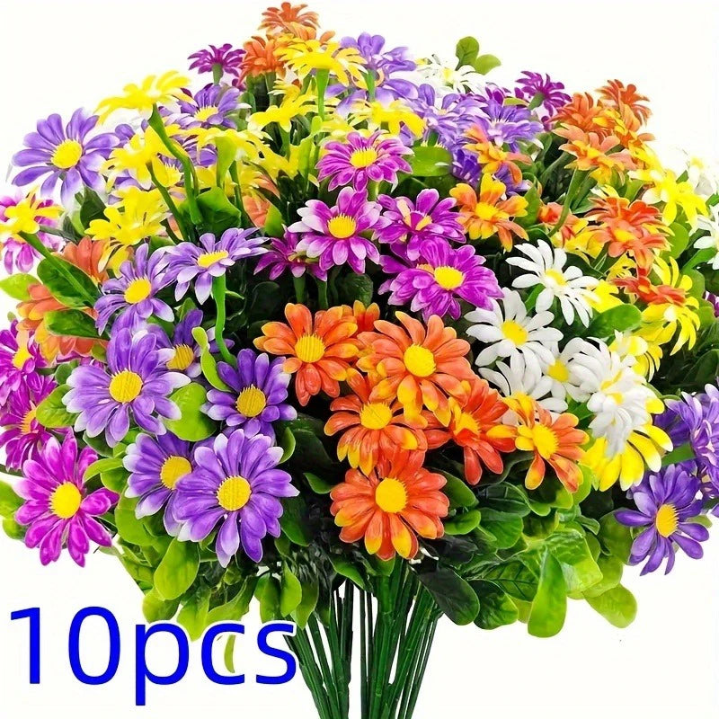 Florivida Künstliche Gänseblümchen | 33 cm | UV-beständig | Dekoblumen für Zuhause & Hochzeit