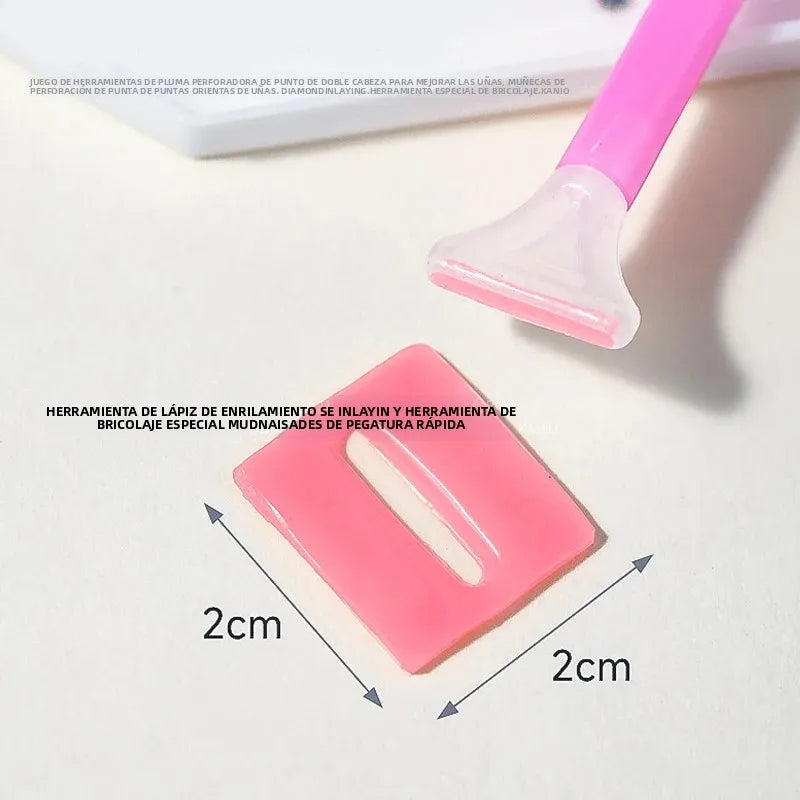 Nailoria | Nail Art Strassstein-Werkzeug Set | Präzisions-Dotting Pen | Klebewachs & Ablageschale | 3-teilig