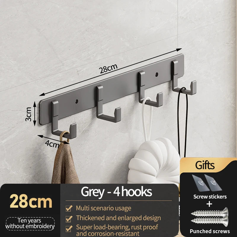 HangoMax Kleiderhaken Wand & Tür | Aluminium Haken für Garderobe, Eingang & Schrank | Stark & Platzsparend
