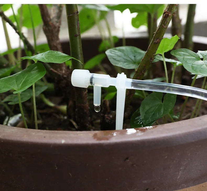 AquaGrün Pro Tropfbewässerungsset Garten | Mit Regulier-Ventil | Für Topfpflanzen & Gewächshaus