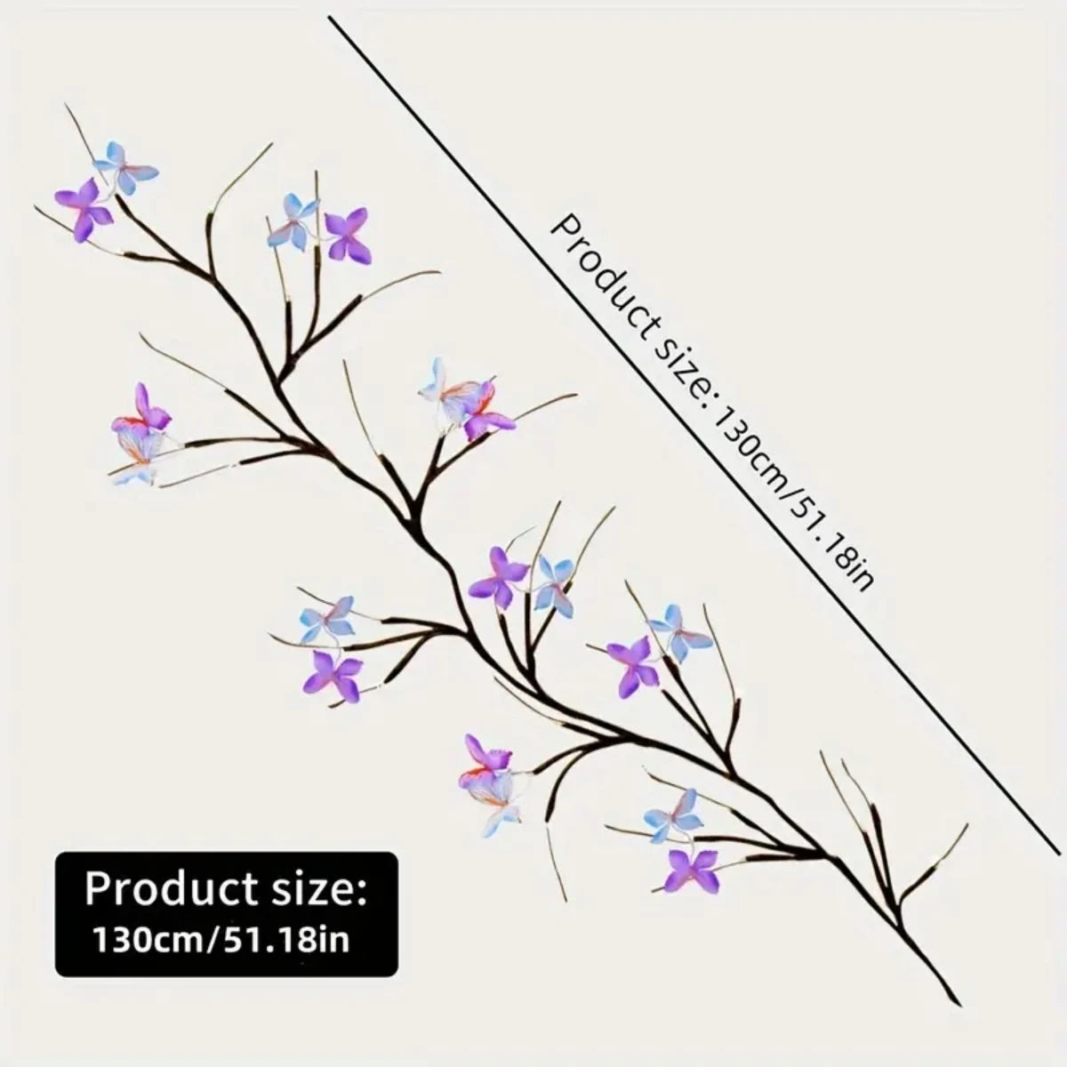 Lumivana | LED-Weidenranken-Lichterkette mit Schmetterlingen | 30 LEDs & 8 Leuchtmodi | USB-betrieben