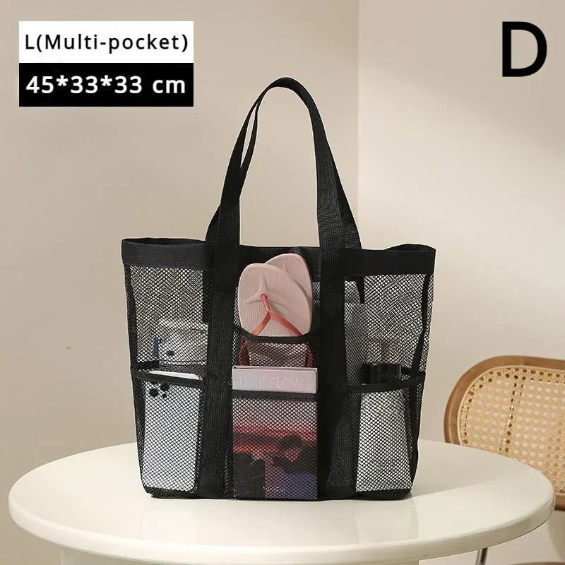 AquaCarry Strandtasche Netz | Schnell Trocknend | Große Kapazität | Dusch & Gym Organizer
