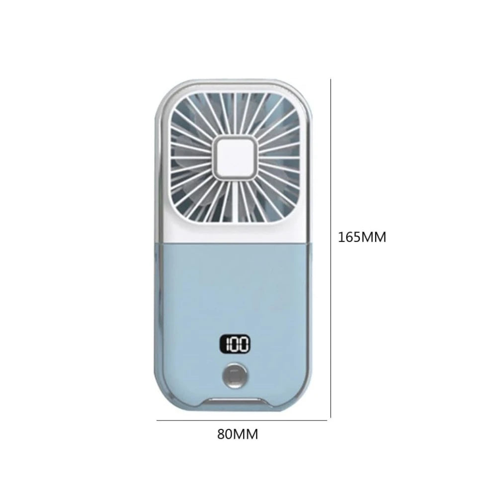 Venturox | Tragbarer USB-Halsventilator | Digitalanzeige & Handyhalterung | 3000mAh Akku