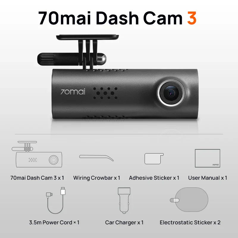 Dashcam Car 1080P | Voice Control & Night Vision | 24h Parking Surveillance | RoadGuardian M200 WiFi