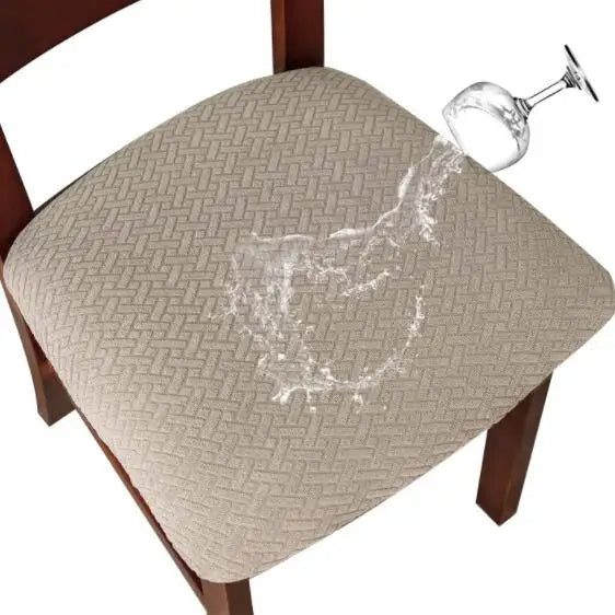 CasaLino | Waterproof Chair Seat Covers | Elastic & Washable | Checkered Design | 4 Variants | For Kitchen & Dining Room