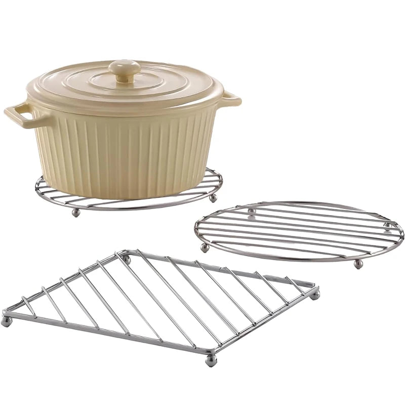HeatNest Pro Untersetzer Edelstahl | Hitzebeständig | Isolierend | Ø ca. 120 g