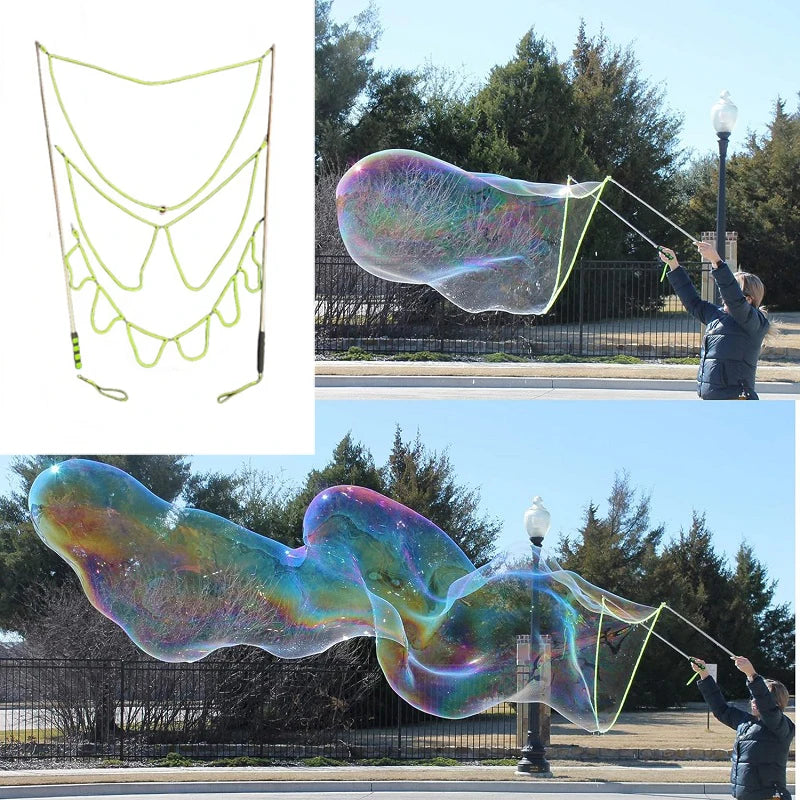 BubbleMaxx Riesen-Seifenblasen Set | Edelstahl Bubble Wand | Teleskop-Design 119 cm | Outdoor Spielzeug für Kinder