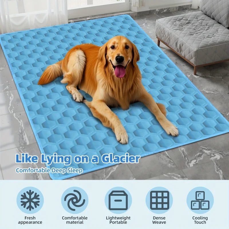Coolora Pets | Kühlmatte für Hunde & Katzen | Atmungsaktive Selbstkühlende Sommerdecke | Waschbare Haustiermatte