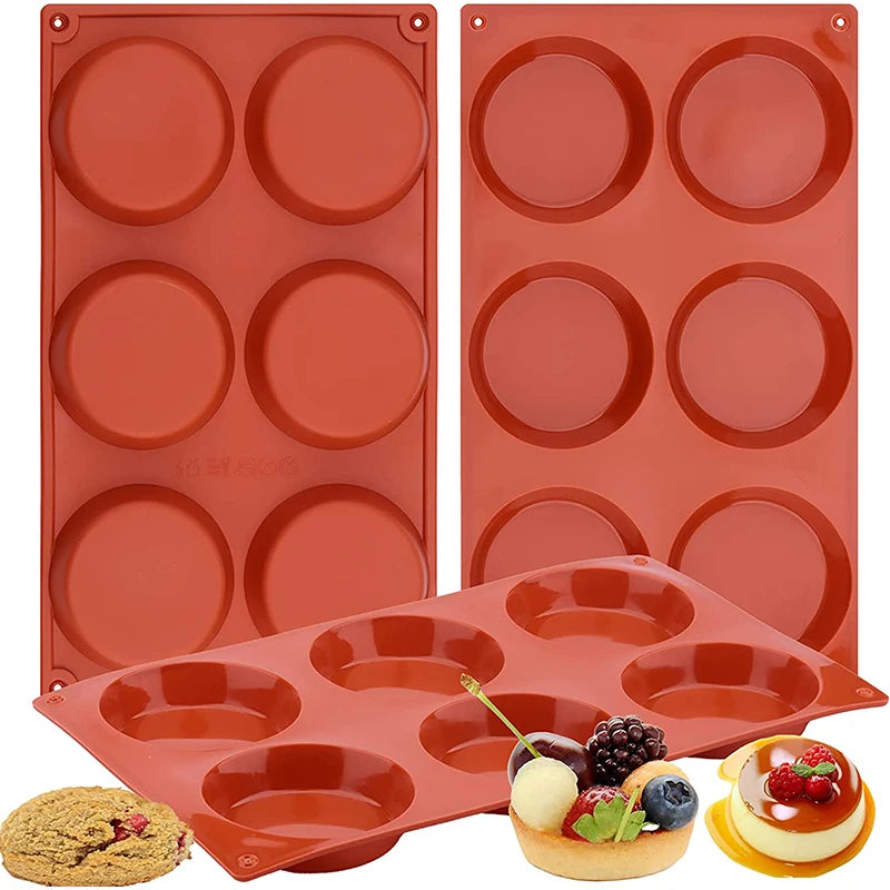BakeForm Flexi Silikon Backform 6 Mulden | Antihaft | Flexibel | Rund
