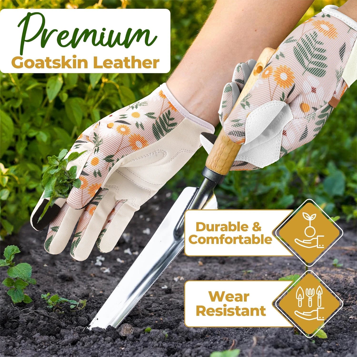 Gardessa Gartenhandschuhe Lang | Stichfest | Atmungsaktiv | Ellbogenlang | Für Unkrautjäten, Pflanzen & Beschneiden