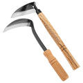 TerraSchnitt | 2-teiliges Unkrautsichel-Set aus Stahl | Hand-Sicheln für Präzise Unkrautentfernung, Garten- & Beetpflege