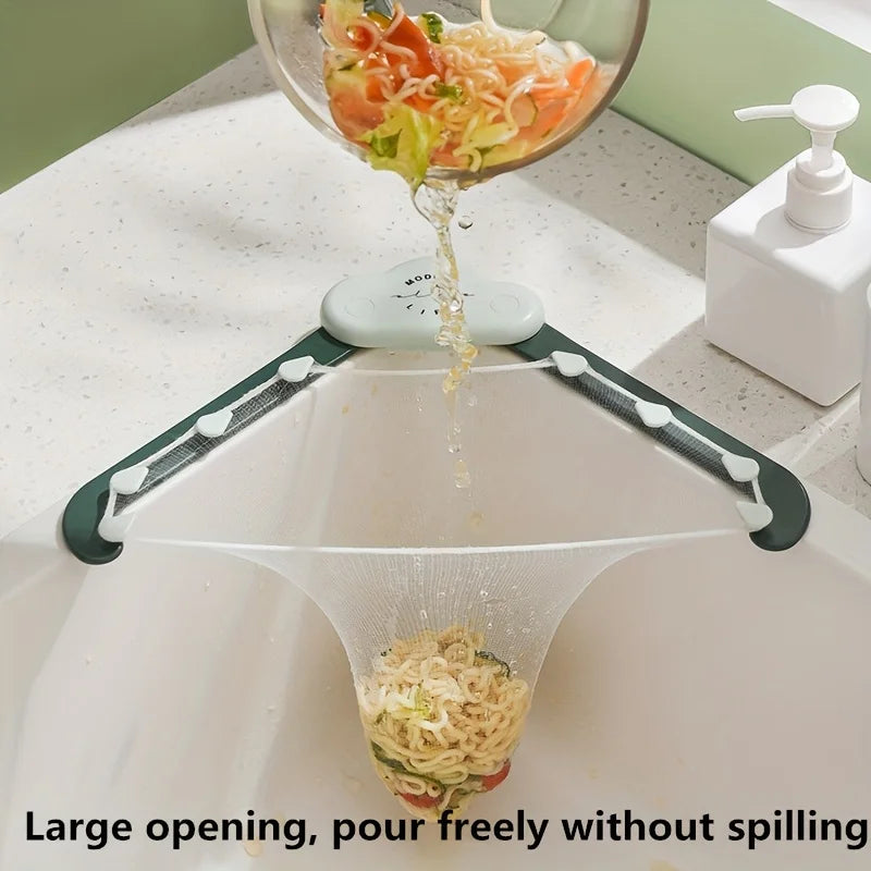 CleanSink Pro 51-teiliges Küchenspülen-Siebset | Dreieckiges Abtropf- und Aufbewahrungskorb-Set | Anti-Food-Kontakt Filter & Mesh | Abfall-Organizer