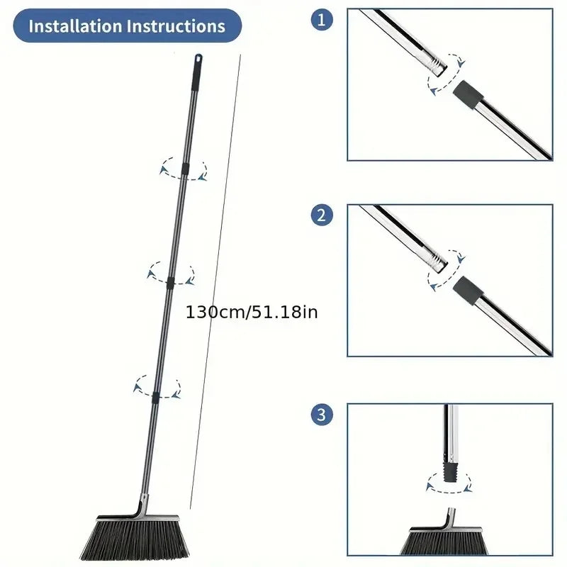 Sweepora | Outdoor-Besen für Hof, Garage & Garten | Robuster Allzweckbesen für Innen- und Außenbereiche