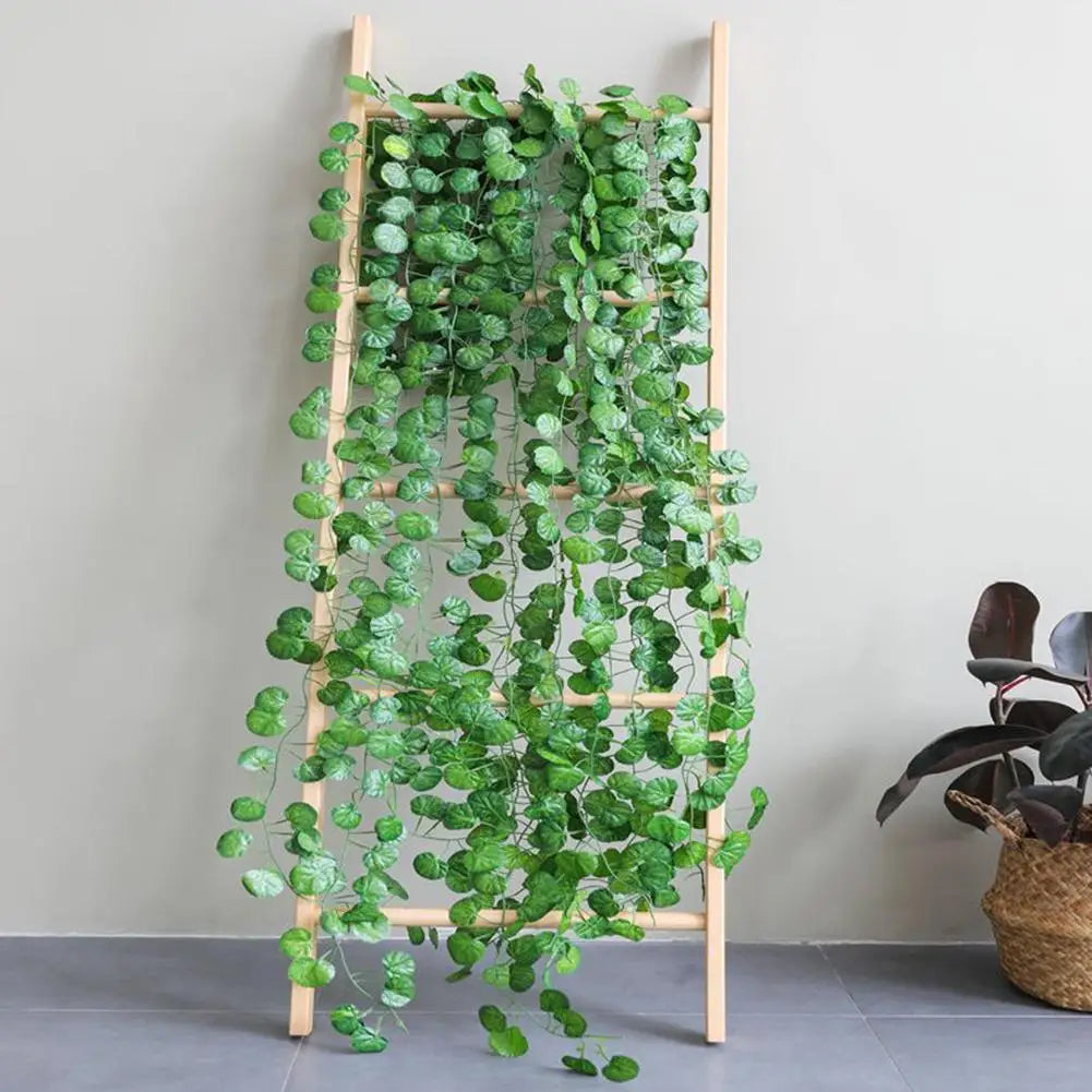 GreenAura Künstliche Efeuranke | 2 m Hängende Girlande | Seidenblätter für Wand- & Heimdekoration