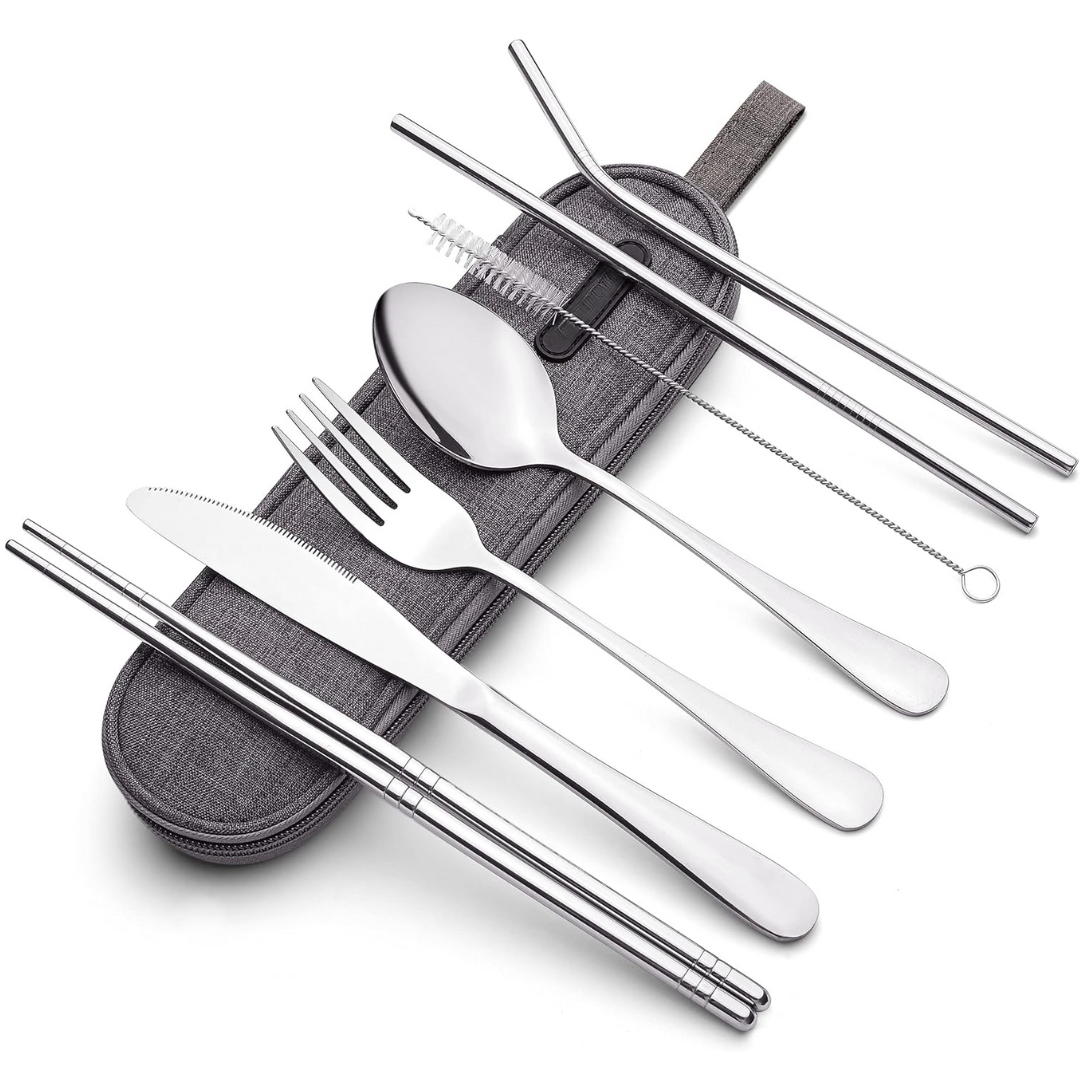 GoCutlery Cutlery Set | 4-Piece for On the Go | Stainless Steel & BPA-Free | With Carrying Case