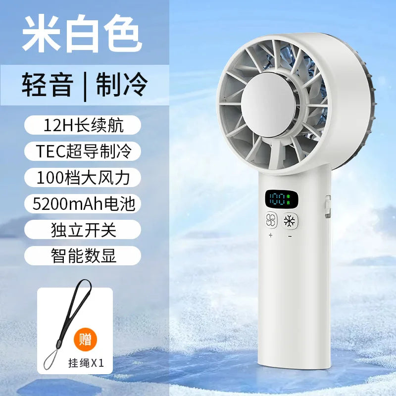 IceBreeze Fold Kühlventilator mit Eiskompresse | Faltbarer Mini Ventilator | USB Akku | Tragbar für Reisen & Camping | Outdoor